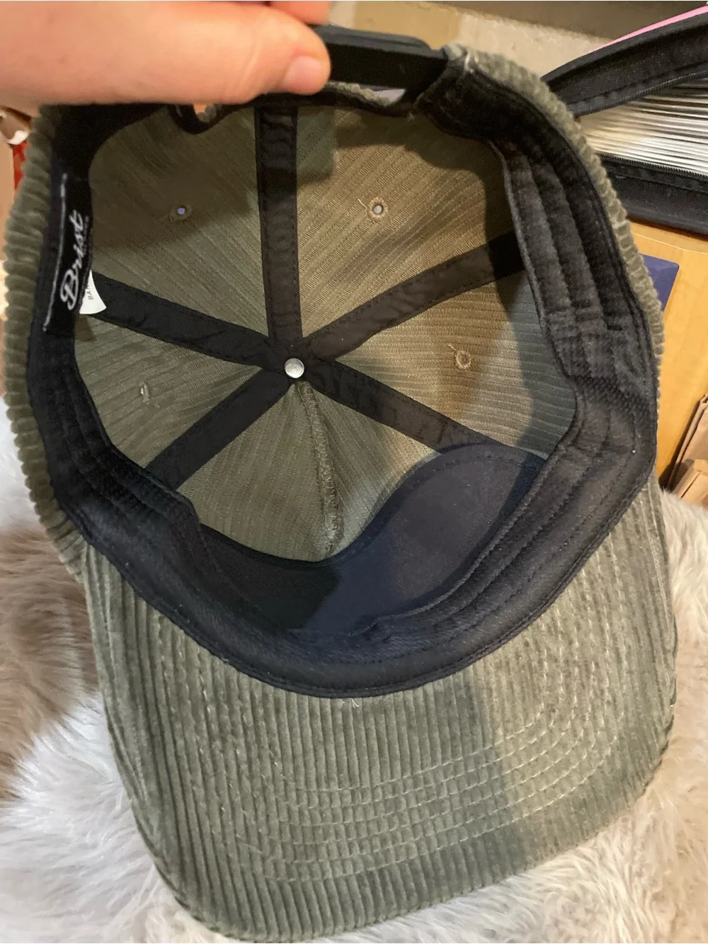Shane McConkey Foundation Olive Green Corduroy Hat Rare Ski BASE Jump Cap Vtg